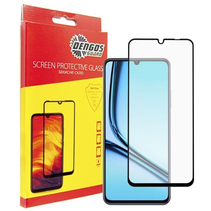 Стекло защитное Dengos Ful Glue Realme Note 50 (black) (TGFG-371)