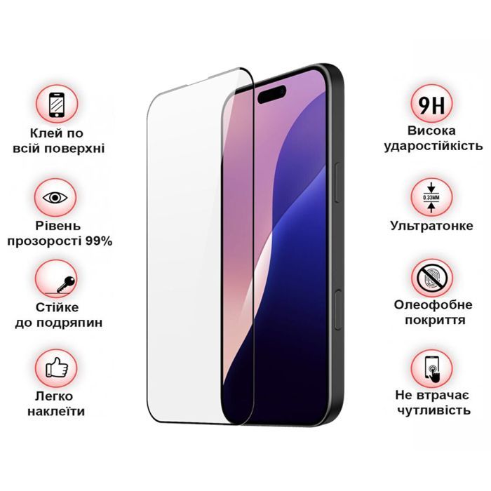 Скло захисне BeCover Apple iPhone 16 Pro Max Black (712125) зображення 3