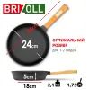 Сковорода Brizoll Optima чавунна з ручкою 240х40 мм (O2440-P) зображення 2