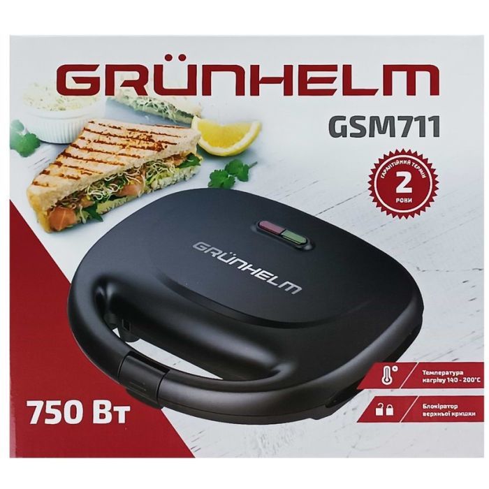 Сэндвичница Grunhelm GSM711 изображение 6