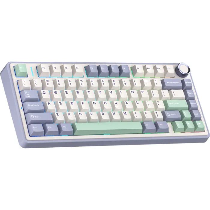 Клавиатура Aula F75 Gasket Greywood V3 switch Hot-Swap PBT Wireless/Bluetooth/USB Black (6948391208626) изображение 2