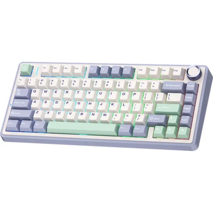 Клавиатура Aula F75 Gasket Greywood V3 switch Hot-Swap PBT Wireless/Bluetooth/USB Black (6948391208626) изображение 3