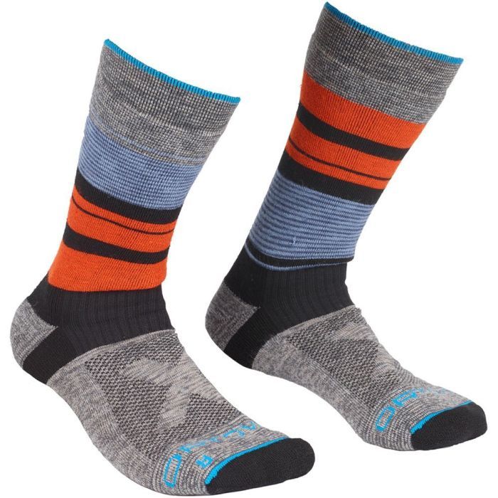 Носки Ortovox All Mountain Mid Socks Warm Mns multicolour - 45-47 - сірий/помаранчевий (025.001.0126)