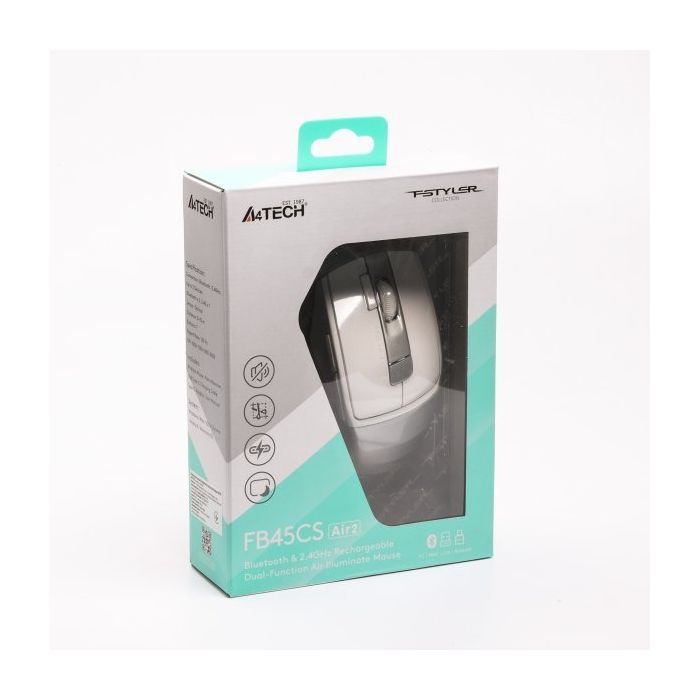 Мышка A4Tech FB45CS Air2 Bluetooth/Wireless Cream Beige (4711421999441) изображение 9
