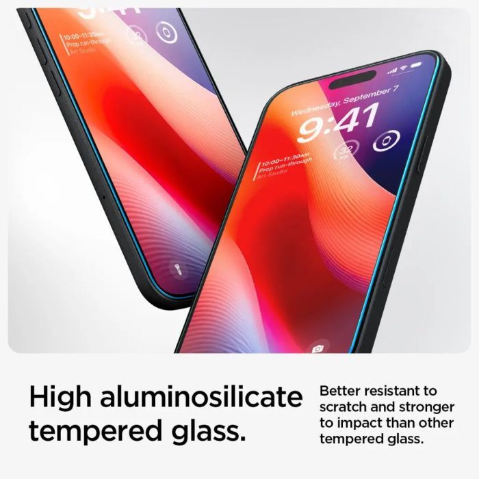 Стекло защитное Spigen iPhone 16/15 Glas tR SLIM HD (1 Pack) (AGL06910) изображение 3