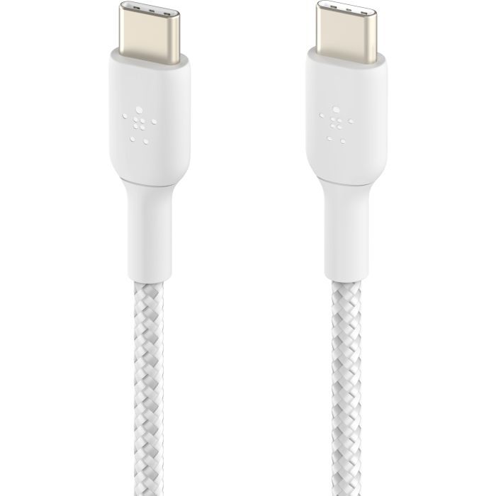 Дата кабель USB-C to USB-C 2.0m 60W White Belkin (CAB004BT2MWH) изображение 3