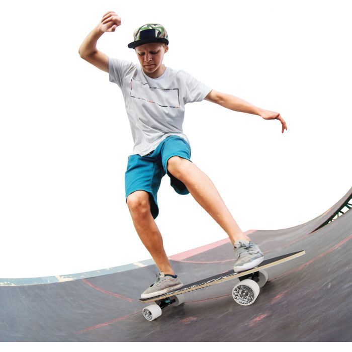 Скейтборд детский Yvolution Fishtail Cruiser 76 см, синий (YS48B2) изображение 2