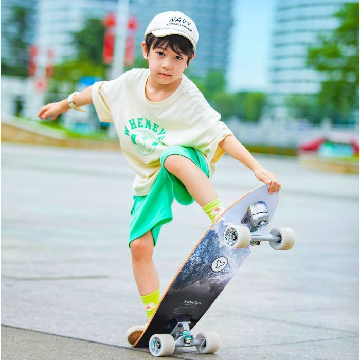 Скейтборд детский Yvolution Fishtail Cruiser 76 см, синий (YS48B2) изображение 4