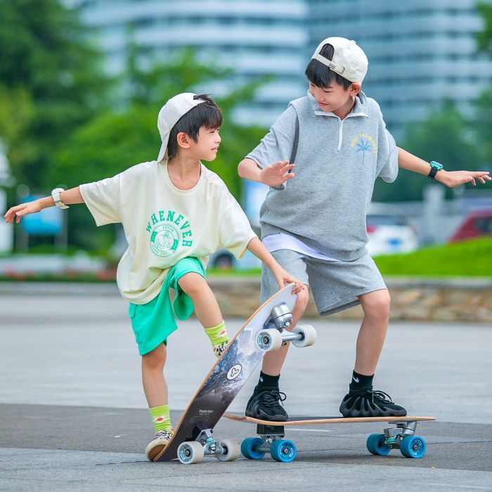 Скейтборд детский Yvolution Fishtail Cruiser 76 см, синий (YS48B2) изображение 5