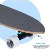 Скейтборд детский Yvolution Fishtail Cruiser 76 см, синий (YS48B2) изображение 8