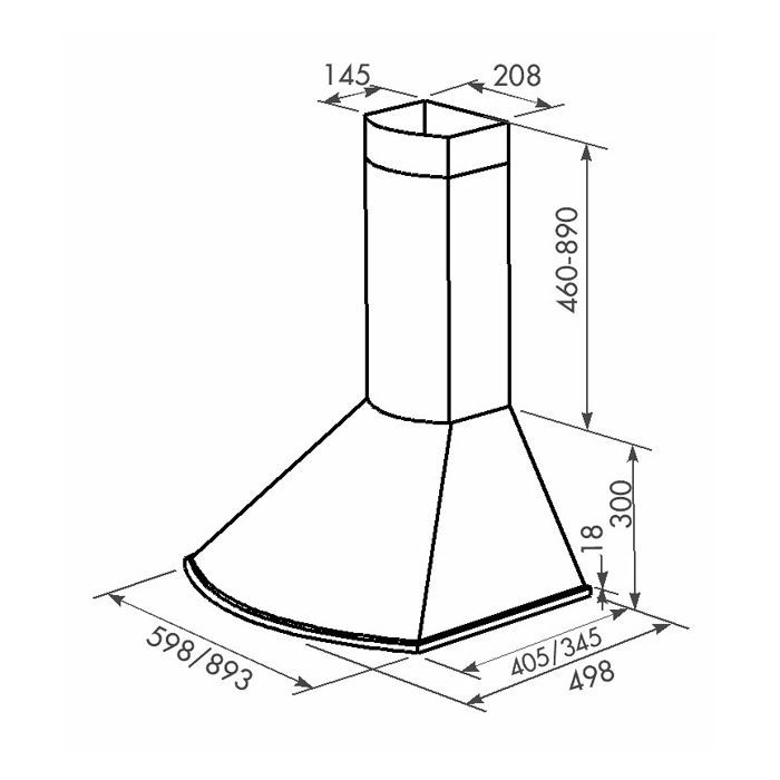 Вытяжка кухонная Eleyus Bora 1200 LED SMD 60 WH изображение 12