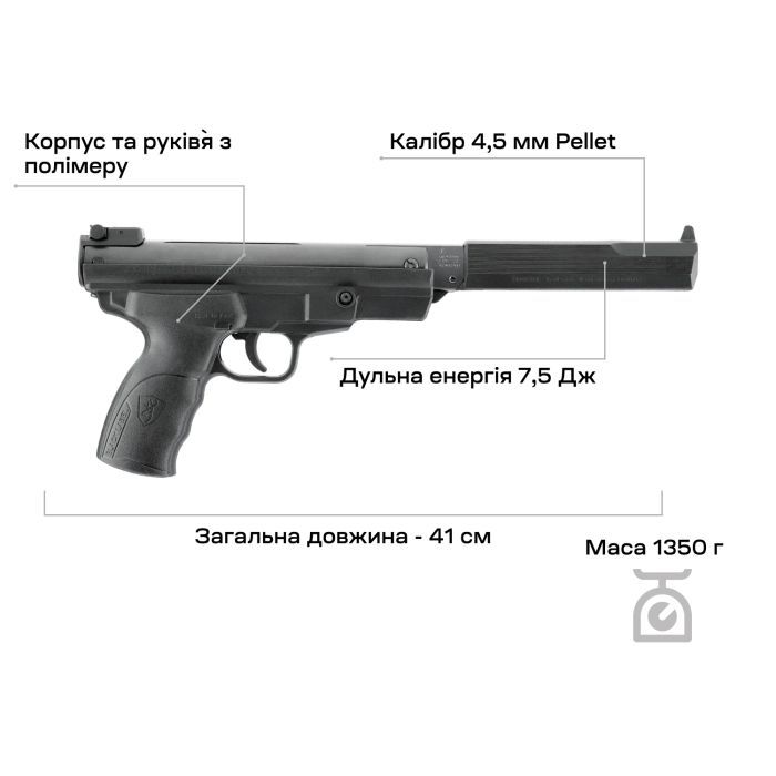 Пневматичний пістолет Umarex Browning Buck Mark Magnum Pellet (2.4375) зображення 5