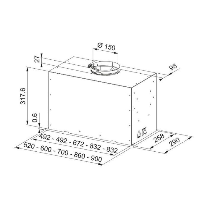 Витяжка кухонна Franke Box Flush Basic FBFE LG A52 (305.0729.554) зображення 6