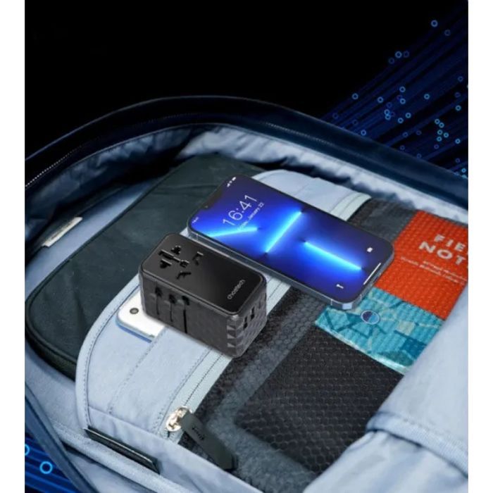 Зарядний пристрій Choetech 4xUSB 100W PD (2хUSB-C+2хUSB-A) сharger diamond model black (PD6028-BK) зображення 6