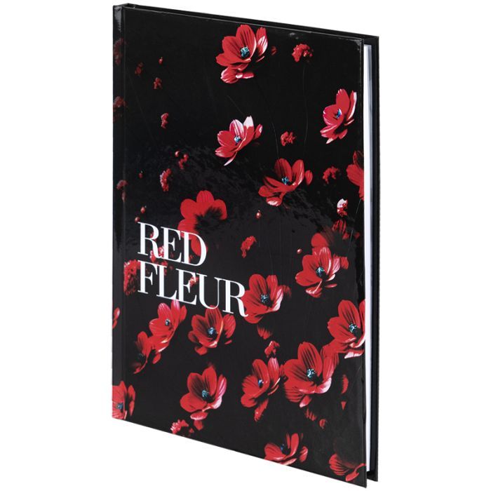 Книга записная Axent Red fleur А5, 96 листов, клетка, твердая обложка (8459-3-A) изображение 2