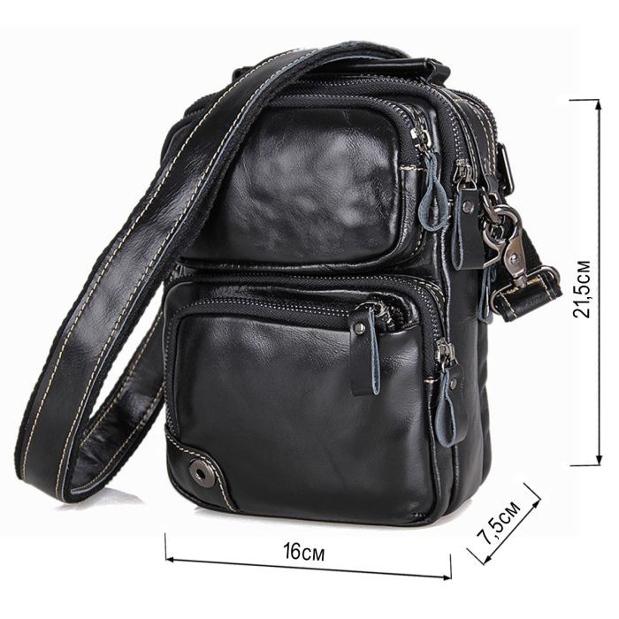 Сумка Vintage Чорна (14437) зображення 3