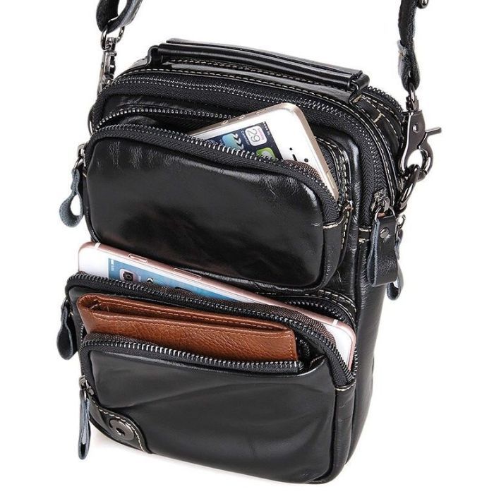 Сумка Vintage Чорна (14437) зображення 5