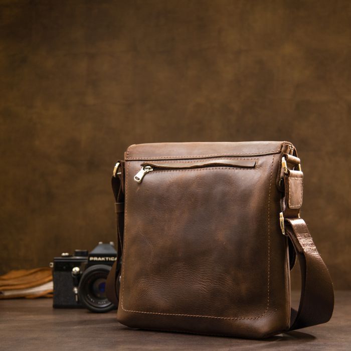 Сумка Grande Pelle Чоловіча Коричнева (11432) зображення 10