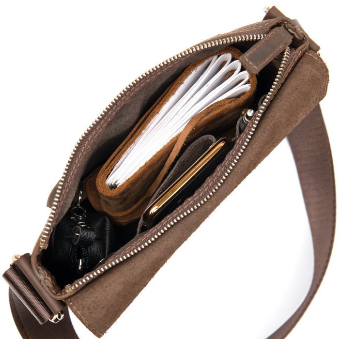 Сумка Grande Pelle Чоловіча Коричнева (11432) зображення 7