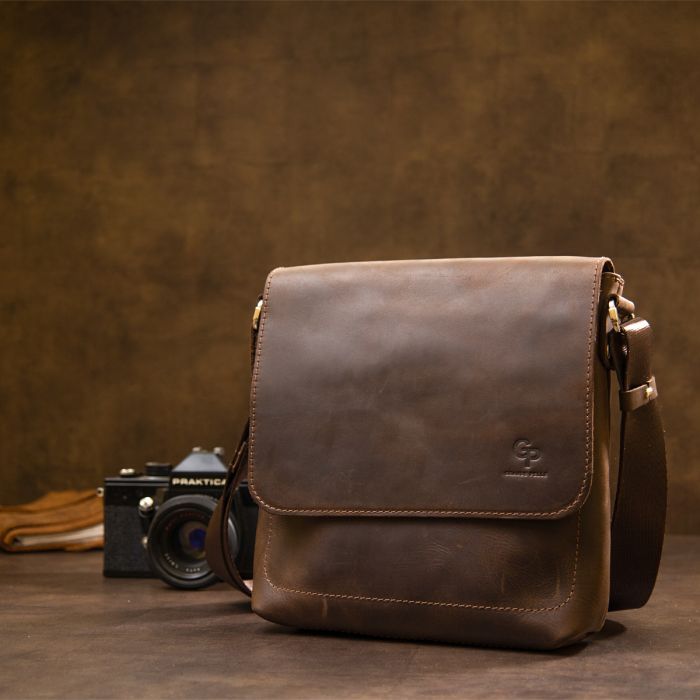 Сумка Grande Pelle Чоловіча Коричнева (11432) зображення 9