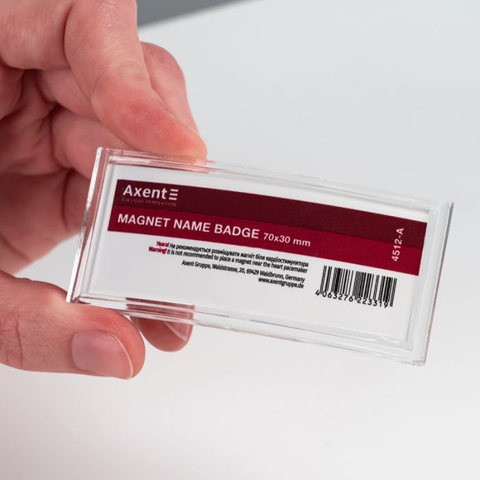 Бейдж Axent акриловый на магните 4512 (70х30 мм) (4512-A) изображение 4