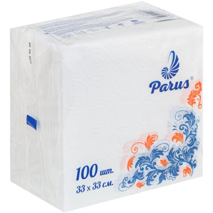 Салфетки столовые Parus 1 слой 33х33 см 100 шт. (4820205440243)