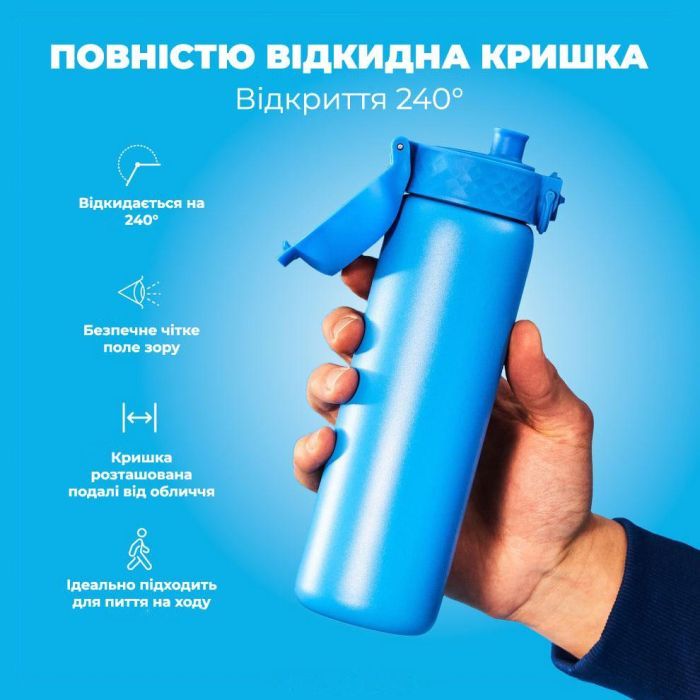 Пляшка для води ION8 OneTouch Vacuum Insulated 500 мл Blue (I8TS500BLU) зображення 3