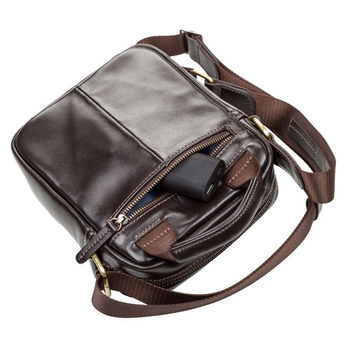 Сумка Shvigel Шкіряна Коричнева (11089) зображення 7