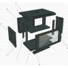 Шкаф настенный GEAR 6U 19" 600x450x350 мм, + полка 19", black (GWMSN-6U-600-450) изображение 3