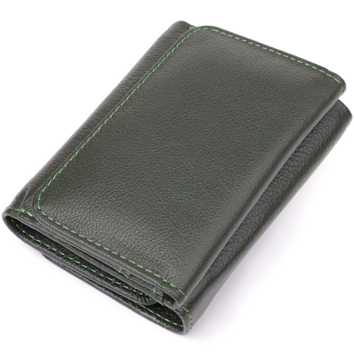 Гаманець ST Leather З натуральної шкіри Зелений (23076) зображення 2