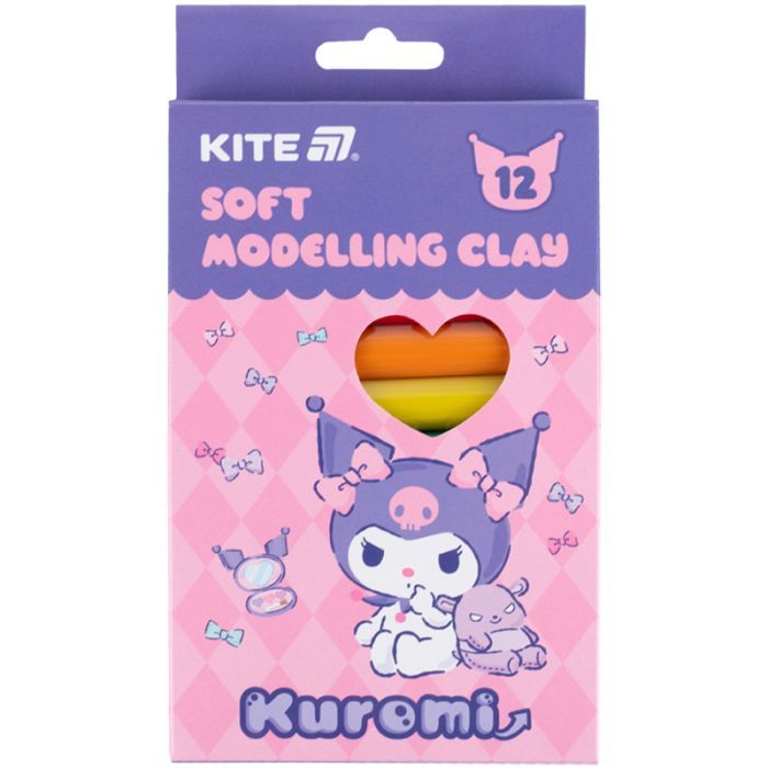 Пластилин Kite Kuromi восковий, 12 кольорів, 200 г (HK24-086)