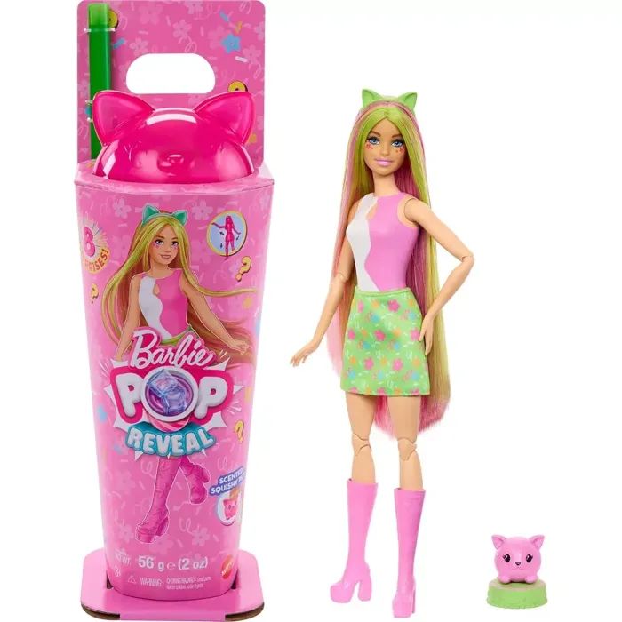 Кукла Barbie Pop Reveal Костюмированная вечеринка Образ котенка (JCN88)