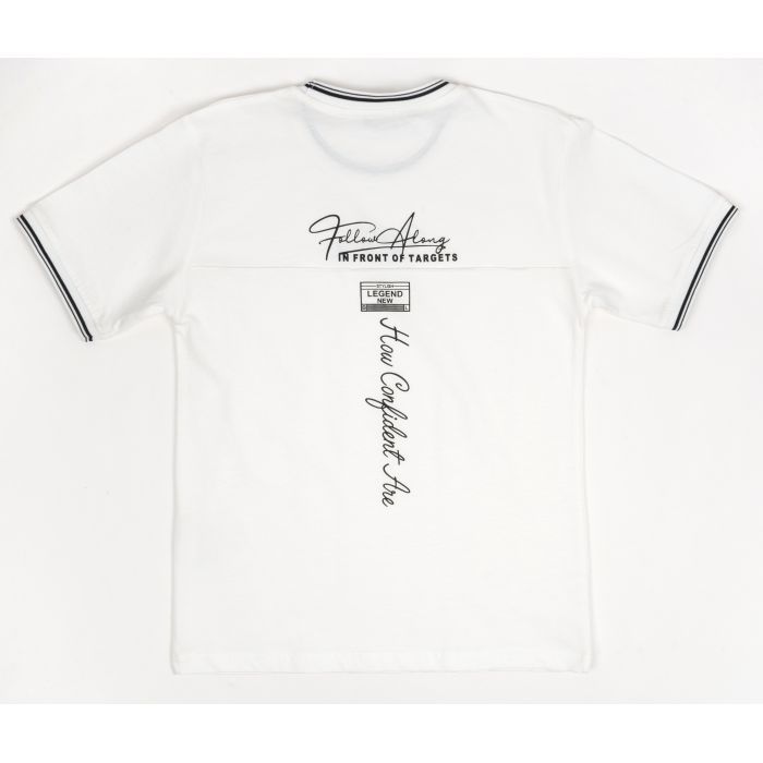 Футболка детская Blueland с надписью (12543-134G-cream) изображение 2