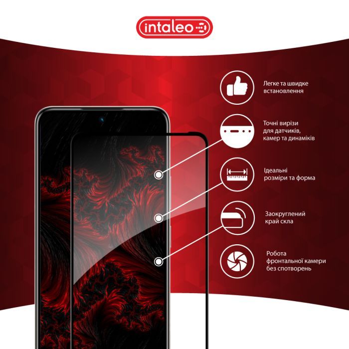 Скло захисне Intaleo Full Glue Infinix Hot 50 Pro Black (1283126598692) зображення 3