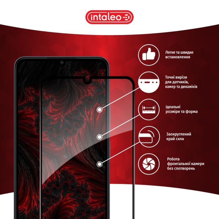 Стекло защитное Intaleo Full Glue Xiaomi Poco C65 Black (1283126583667) изображение 3