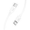 Дата кабель USB-C to USB-C 1.0m Magic silicone PD 60W X87 white HOCO (6931474783264) изображение 2