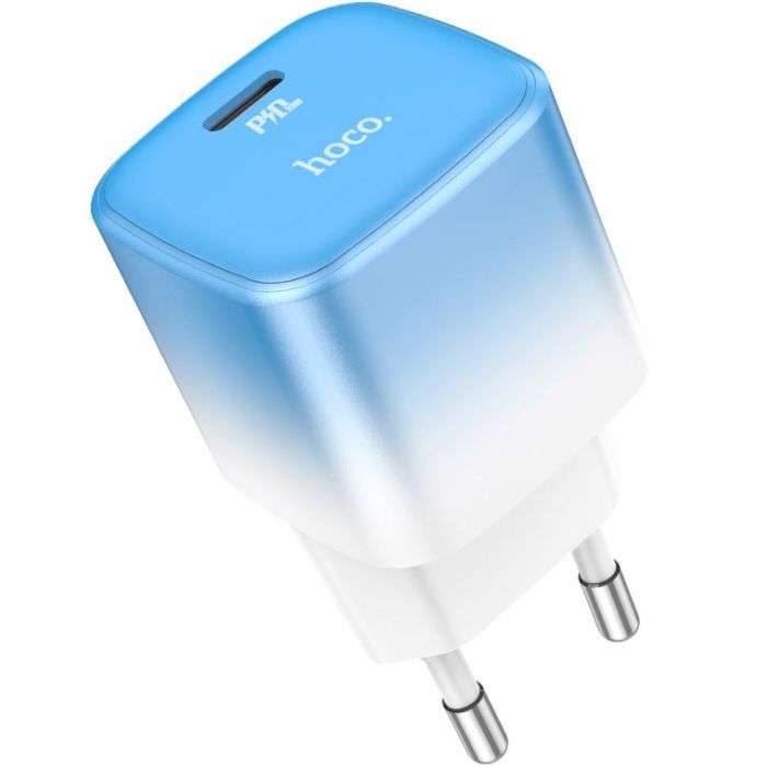 Зарядний пристрій HOCO C101A USB-C PD20W + cable USB-C to Lightning Ice Blue (6931474769381) зображення 10