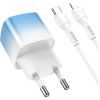 Зарядний пристрій HOCO C101A USB-C PD20W + cable USB-C to Lightning Ice Blue (6931474769381) зображення 2