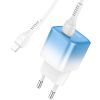 Зарядний пристрій HOCO C101A USB-C PD20W + cable USB-C to Lightning Ice Blue (6931474769381) зображення 4