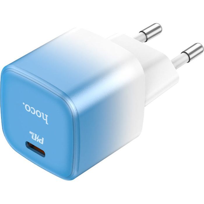 Зарядний пристрій HOCO C101A USB-C PD20W + cable USB-C to Lightning Ice Blue (6931474769381) зображення 6