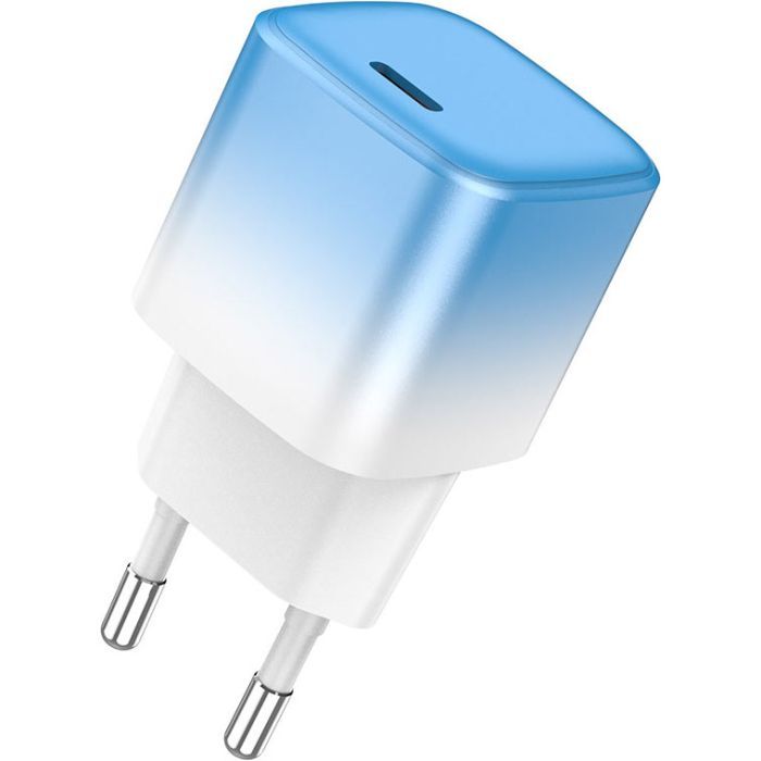 Зарядний пристрій HOCO C101A USB-C PD20W + cable USB-C to Lightning Ice Blue (6931474769381) зображення 9