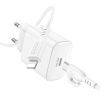 Зарядний пристрій BOROFONE BA81A USB-C PD20W + cable USB-C to Lightning White (6941991108198) зображення 5