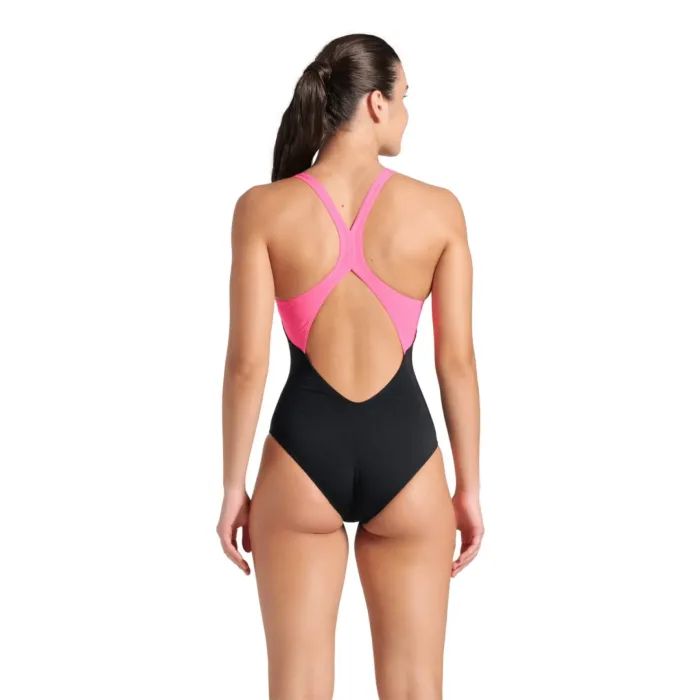 Купальник Arena Dreamhline Swimsuit V Back 008328-500 чорний, фіолетовий, бірюзовій 36 (3468337427940) зображення 2