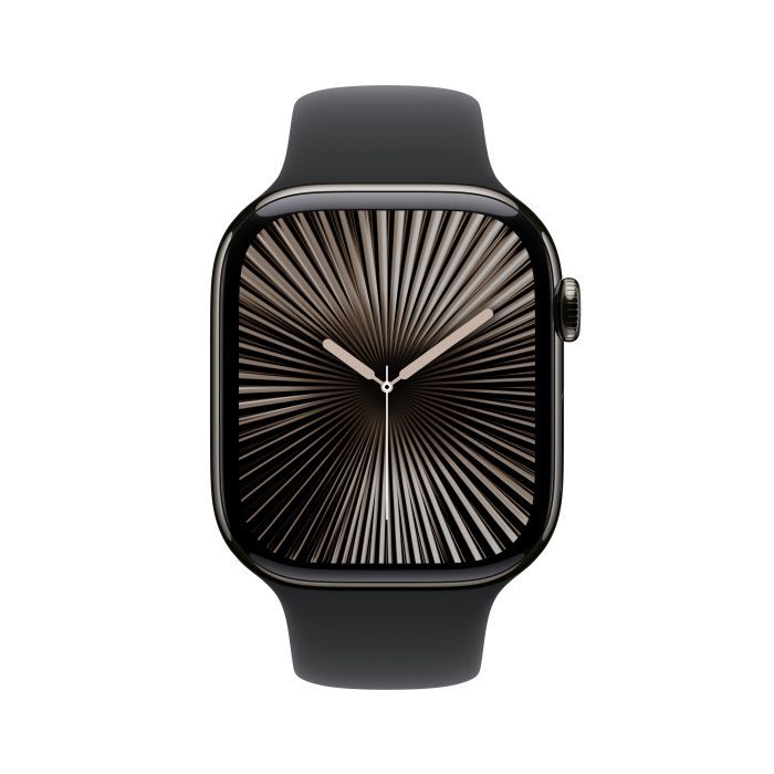 Смарт-годинник Apple Watch Series 10 GPS + Cellular 42mm Natural Titanium Case with Stone Grey Sport Band - S/M (MWXD3QH/A) зображення 2