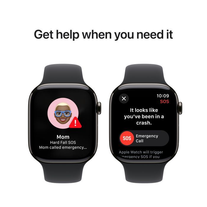 Смарт-годинник Apple Watch Series 10 GPS + Cellular 42mm Natural Titanium Case with Stone Grey Sport Band - S/M (MWXD3QH/A) зображення 6