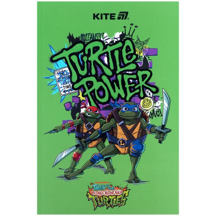 Блокнот Kite А5 Ninja Turtles 1 термобиндер, 64 листа, нелинованный (NT25-193-1)