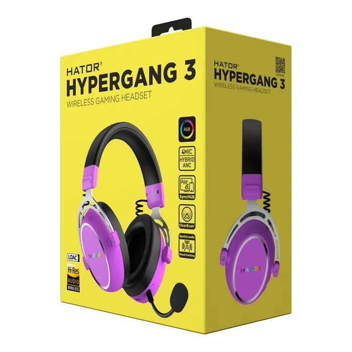 Наушники Hator Hypergang 3 Hi-Res Cyber Violet (ESH52) изображение 8