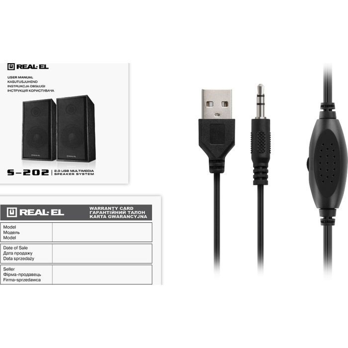 Акустична система REAL-EL S-202 USB Black (EL121200019) зображення 8