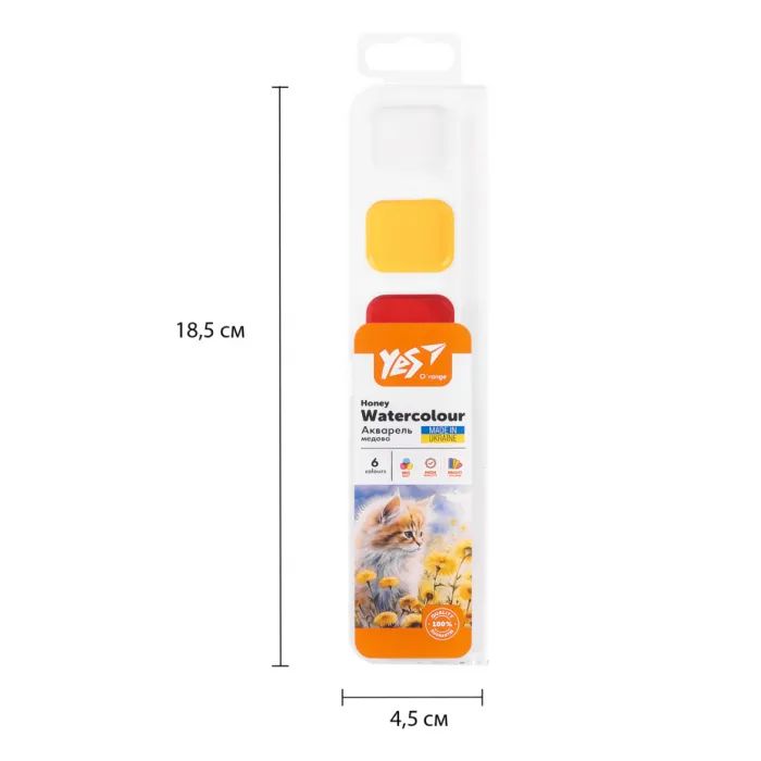 Акварельные краски Yes Orange Line 6 кольорів б/к (110297) изображение 6