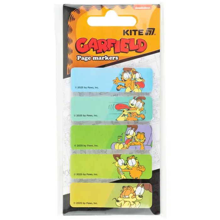 Стикер-закладка Kite бумажная с рисунком Garfield, 100 шт, 5х15х50 мм, прямоугольная (GF25-480) изображение 2